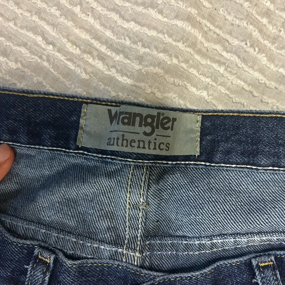Wrangler Authentics Denim Jeans Dark Wash Straight Leg 48x30 Great Condition
